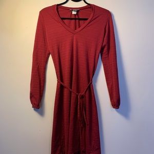 Mountain Equipment Coop Burgendy Midi Dress